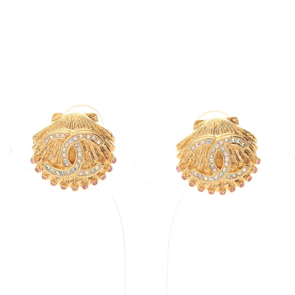 Chanel Coco Mark Shell Motif Earrings #272204C80B